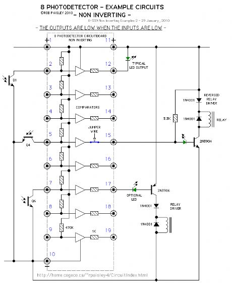 8 - Photo-Detector -example circuits- non inverting