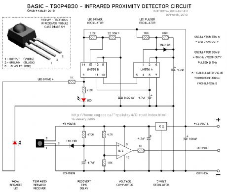 Basic Infrared - Proximity Detector Circuit