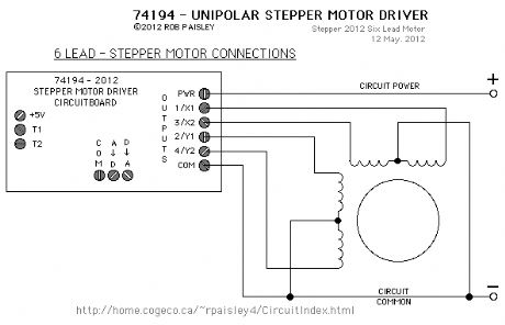 Connecting A 6 Lead Motor to the Stepper Driver