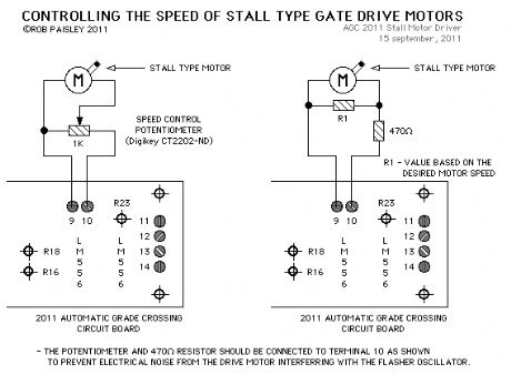 Crossing Gate Drive Motor Connection