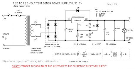 Test Bench Power Supply Schematic