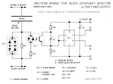 Optoisolator Type Detector With A LM555 Timer Output