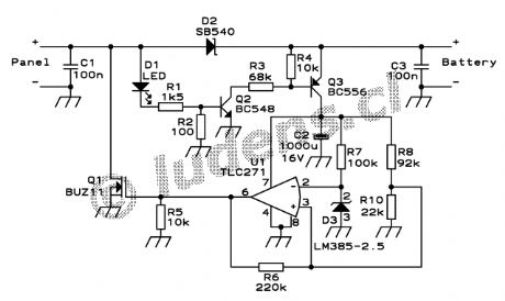A simple solar panel regulator