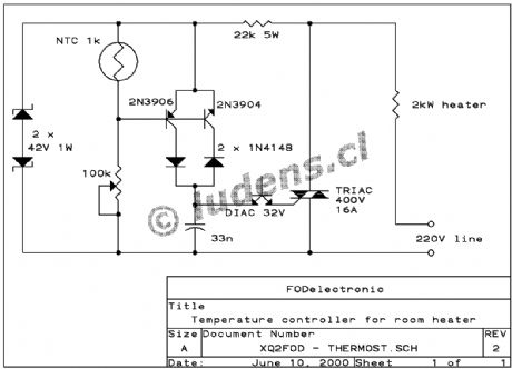 Thermostat for room heater 2