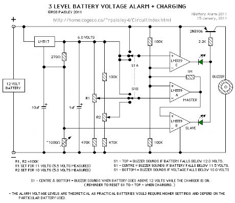 3 Level Battery Voltage Alarm