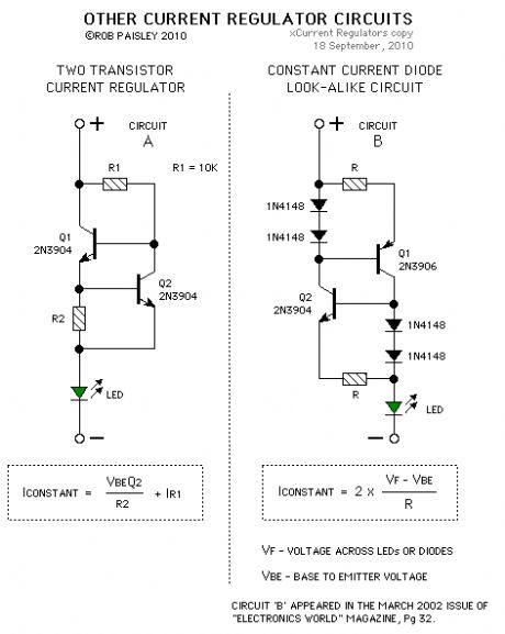 Transistor Based Current Regulators
