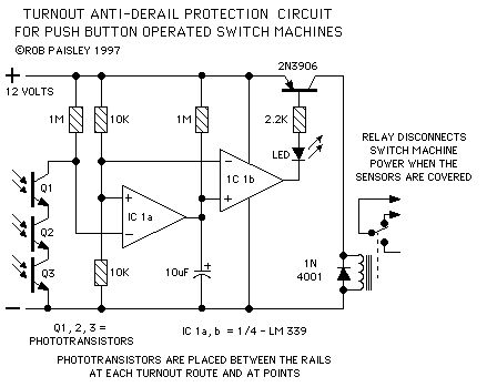 Push Button Type Protection Circuit Schematic with Relay Output