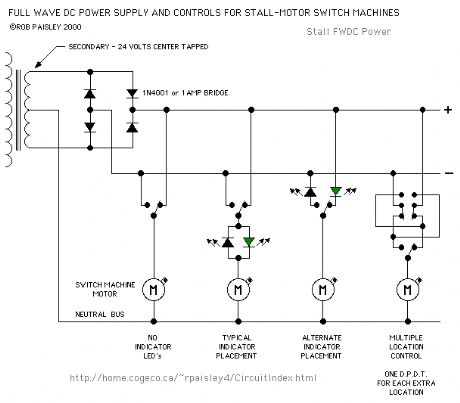 Full Wave DC - Stall Motor Switch Machine Power Supply