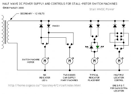 Half Wave DC - Stall Motor Switch Machine Power Supply