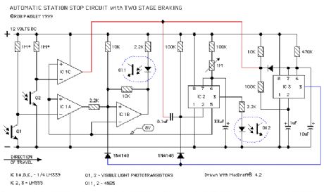 Automatic Station Stop Circuit schematic