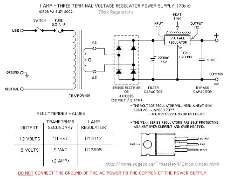 Fixed Voltage Regulators 5 Or 12 Volt Supply