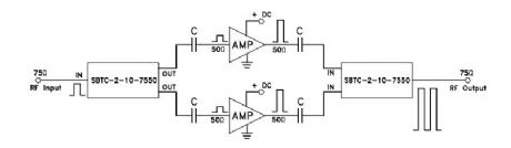 Balanced 50Ω Amplifier in a 75Ω System