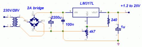 LM317 VARIABLE POWER SUPPLY
