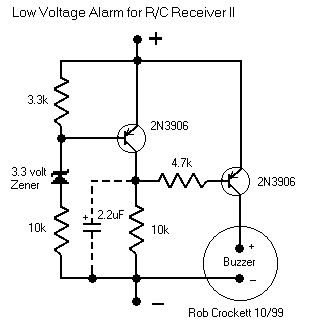 Receiver Battery Low Voltage Alarm