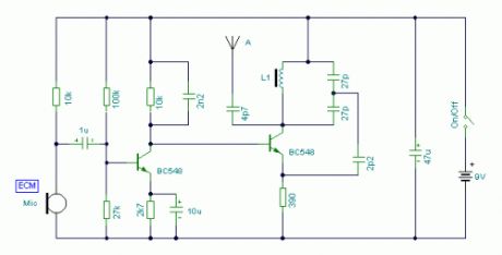 2 Transistor FM Voice Transmitter