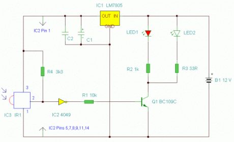 IR Remote Control Extender Circuit