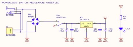 power jack/switch/regulator/power LED