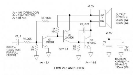 Low Voltage Audio Amplifier
