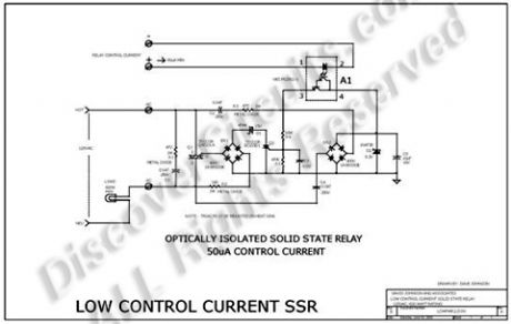 SOLID STATE RELAY REQUIRES ONLY 50uA DRIVE CURRENT CIRCUIT