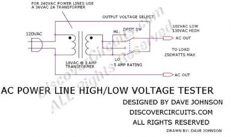 AC Power Line Hi/Lo Voltage Tester