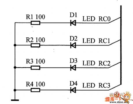 low four output of port C circuit diagram