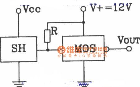 SH type hole connected and the MOS circuit output interface circuit diagram