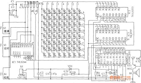 LED flow display clocks hardware circuit diagram