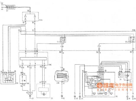Siena Wiper blade and the rear windshield heating circuit diagram