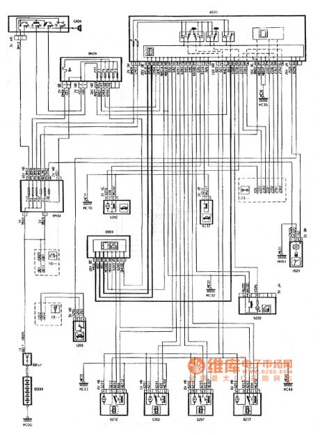 Dongfeng Peugeot Citroen Picasso 1.6L car central door locking circuit