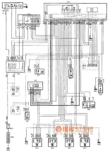 Dongfeng Peugeot Citroen Picasso 2.0L car central door locking circuit