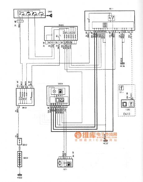 Dongfeng Peugeot Citroen Picasso 2.0L sedan fuel gauge circuit