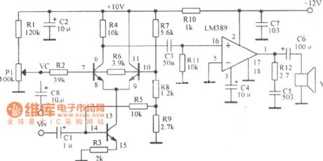 Bass modulation amplifier circuit diagram