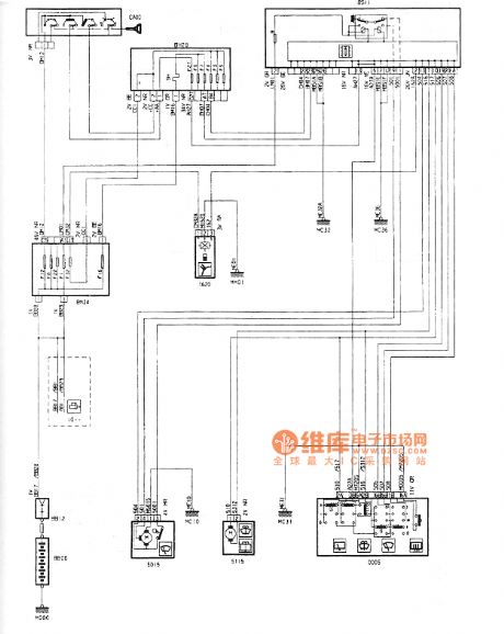 Dongfeng Peugeot Citroen Picasso 2.0L Sedan front windshield wiper jetter circuit