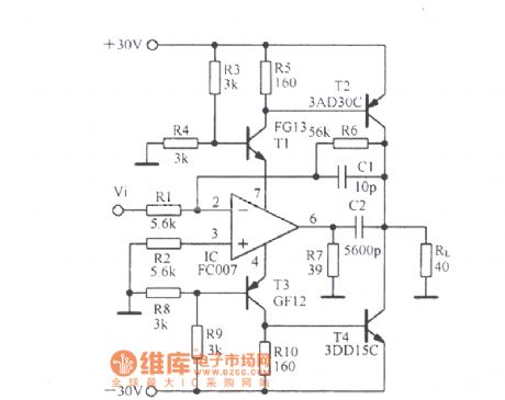 22 w power amplifier circuit diagram