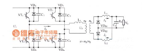 Improved phase-shifted full-bridge ZVS main circuit