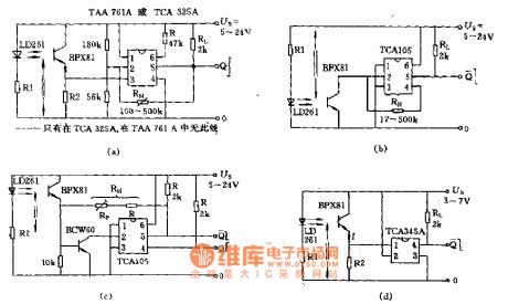 Using four kind of grating circuit diagram of the IC