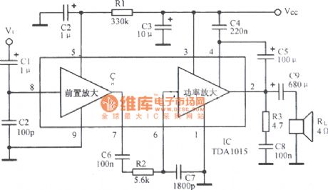 1 ~ 4 w audio amplifier circuit diagram