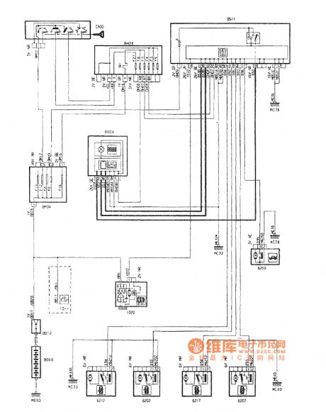 Dongfeng Peugeot Citroen Picasso 2.0L car door switch information circuit