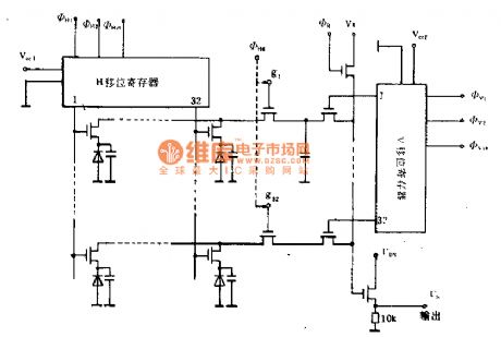 MOS image sensor oscilloscope married a circuit diagram