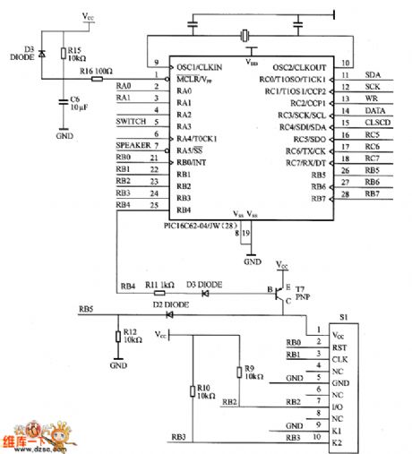 IC card read/write circuit diagram