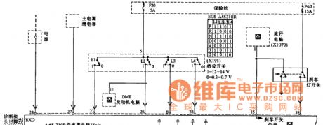 BMW BMW3 series A4S 55-310 - r pin transmission circuit diagram