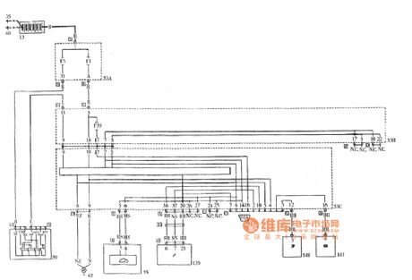 Palio CAN line and diagnostic connector circuit diagram