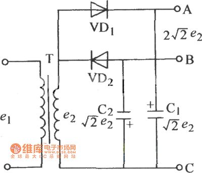 Double pressure rectifier circuit (a) circuit diagram