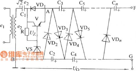The output voltage adjustable voltage type multiple rectifier circuit diagram