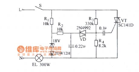 Triac prolong the life of incandescent circuit