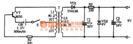 1.2 V voltage could be turned into 9 V converter circuit diagram