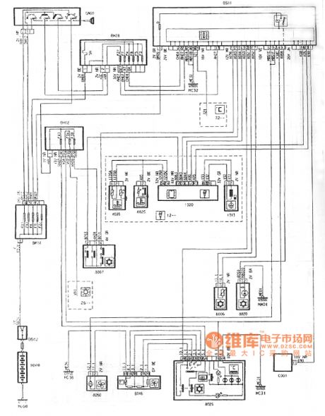 Dongfeng Peugeot Citroen Picasso 1.6L sedan air conditioning circuit diagram