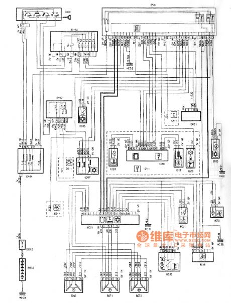 Dongfeng Peugeot Citroen Picasso 2.0L sedan automatic air conditioning circuit