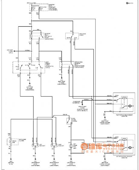 Mazda headlight circuit diagram (no DRL)