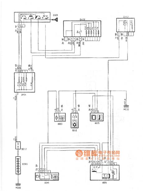 Dongfeng Peugeot Citroen Picasso 2.0L sedan deputy air conditioning circuit